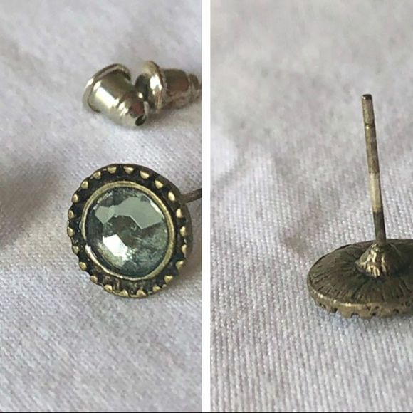 3 pair pierced earrings, evil eye, feather, crystal - Picture 3 of 9